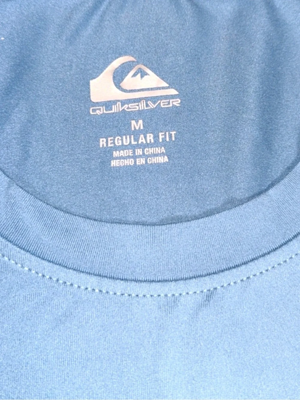 Quiksilver Men's Active SS Tee Shirt - Light Dusty Blue - Size MD